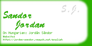 sandor jordan business card